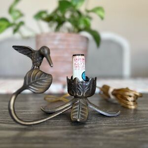 Andrea By Sadek Vintage Brass Hummingbird Lamp!